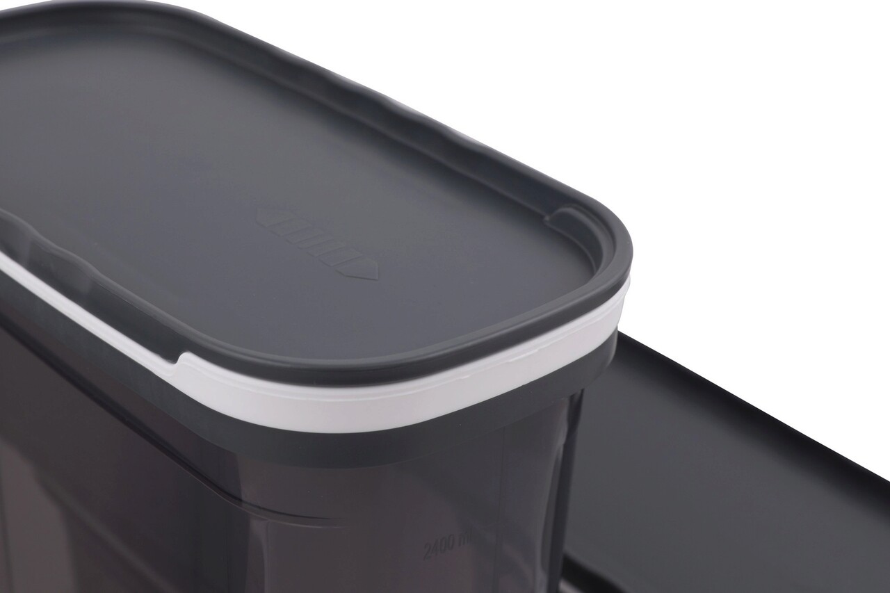 Set recipiente depozitare, Hermia, 964FRM1117, Dimensiune: 9,5 x 19,5 x 13 cm / 1250 ml (2 bucăți), Antracit - view 6
