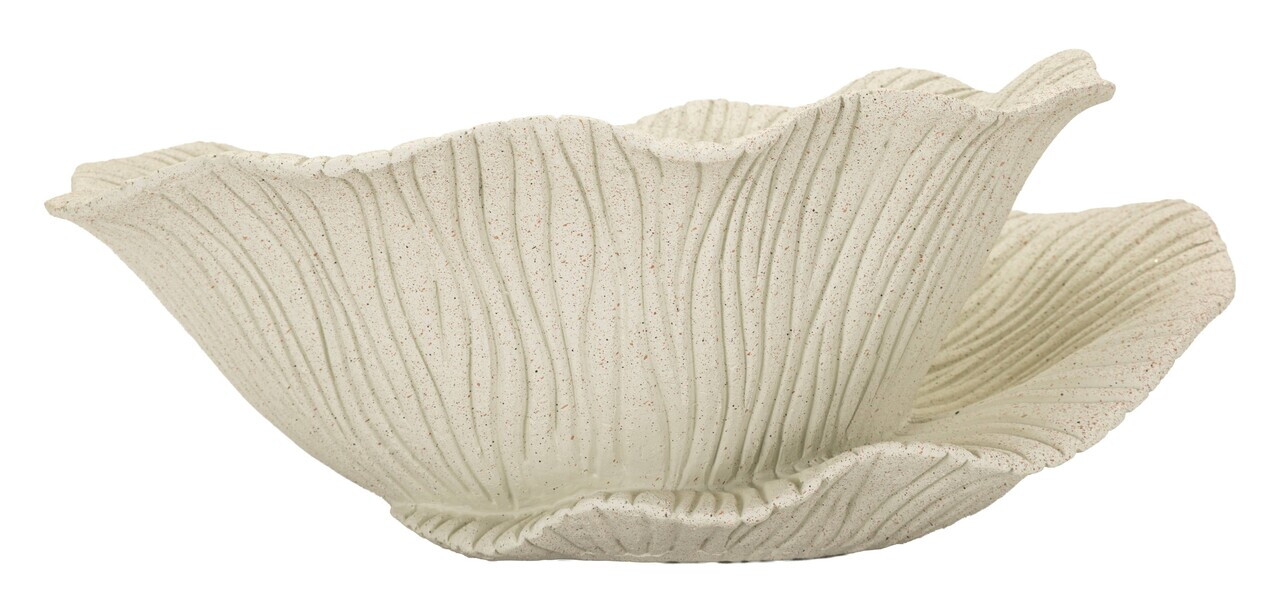 Bol decorativ, Mauro Ferretti, Petal, 34x13x29.5 cm, polirasina, nisip - view 4