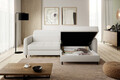 Coltar extensibil dreapta 3 locuri ELTAP, RT-01ROY, Gomsi, 228x165x100 cm, lemn/poliester, alb