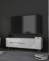Comoda TV, Olivia, Retrolp5, Alb / Argintiu
