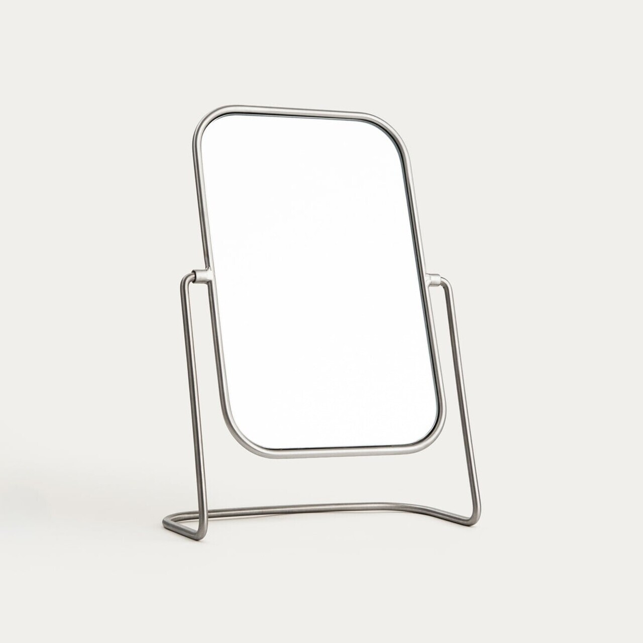 Oglinda cosmetica Lington, Homla, 17x8x24.5 cm, inox/sticla, argintiu
