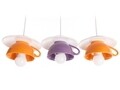 Lustra Afternoon tea, Deco Republic, E27, 3x60W, ceramica, portocaliu/mov