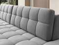 Coltar extensibil stanga 3 locuri ELTAP, LT-04SO, Blezalt, 240x150x82 cm, lemn/poliester, gri deschis