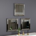 Set 3 oglinzi decorative, Siam, Otto, MDF , Argintiu