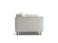 Canapea 2 locuri, Noomi-215, Micadoni Home, 162x94x75 cm, tesatura structurata chenille, gri deschis
