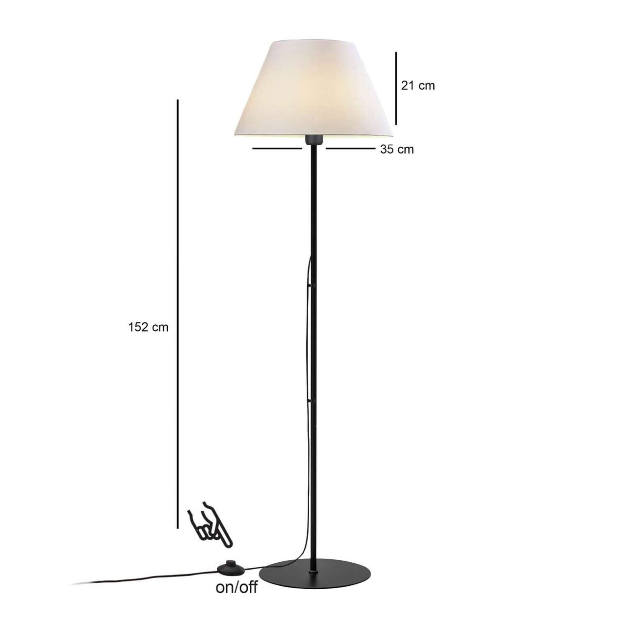 Lampadar, L'essentiel Maison, 780SGN4730, Crem - view 3