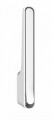 Agatatoare cuier pliabil Premium Omega, WENKO, 3.5 x 2.5 x 18 cm, metal cromat/plastic/magnet, alb/argintiu