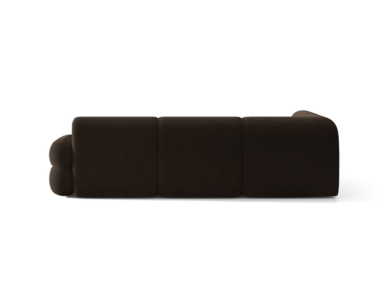 Coltar stanga 5 locuri, Neo, Micadoni Home, 295x210x83 cm, tesatura Boucle, maro — imaginea 4