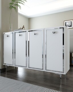 120x75x29.6 cm, Alb;Argintiu