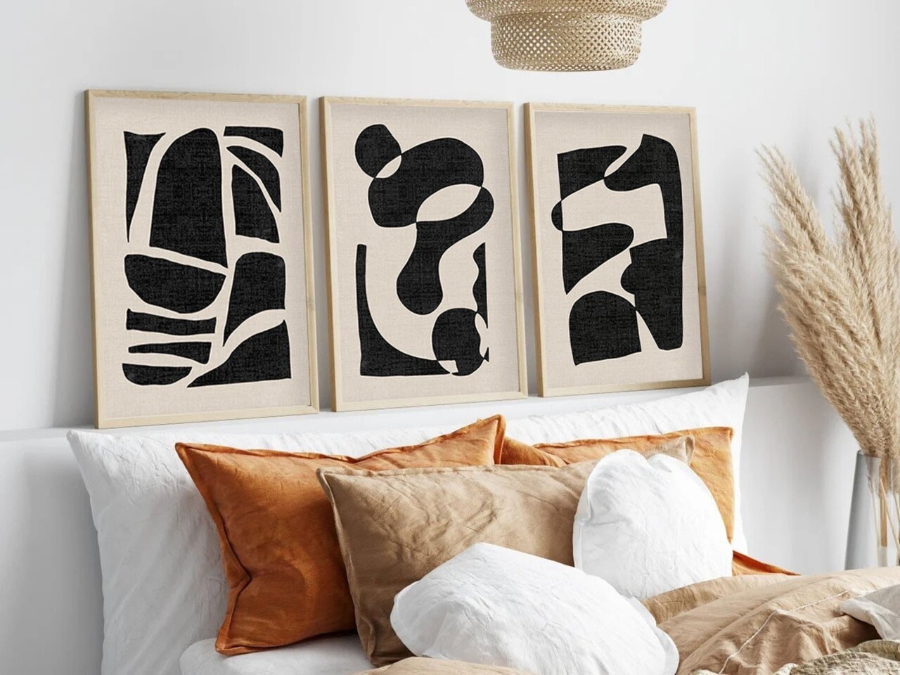 Set 3 tablouri decorative, Huhu201, Cadru: 100% LEMN MASIV (Grosime: 2,5 cm), Multicolor - view 4