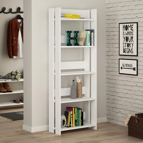 Corp biblioteca, decortie, massimo, 57x155x25 cm, alb
