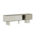 Comoda TV, Hanah Home, Valento, 230x52x36 cm, Piatră Lunii / Travertin