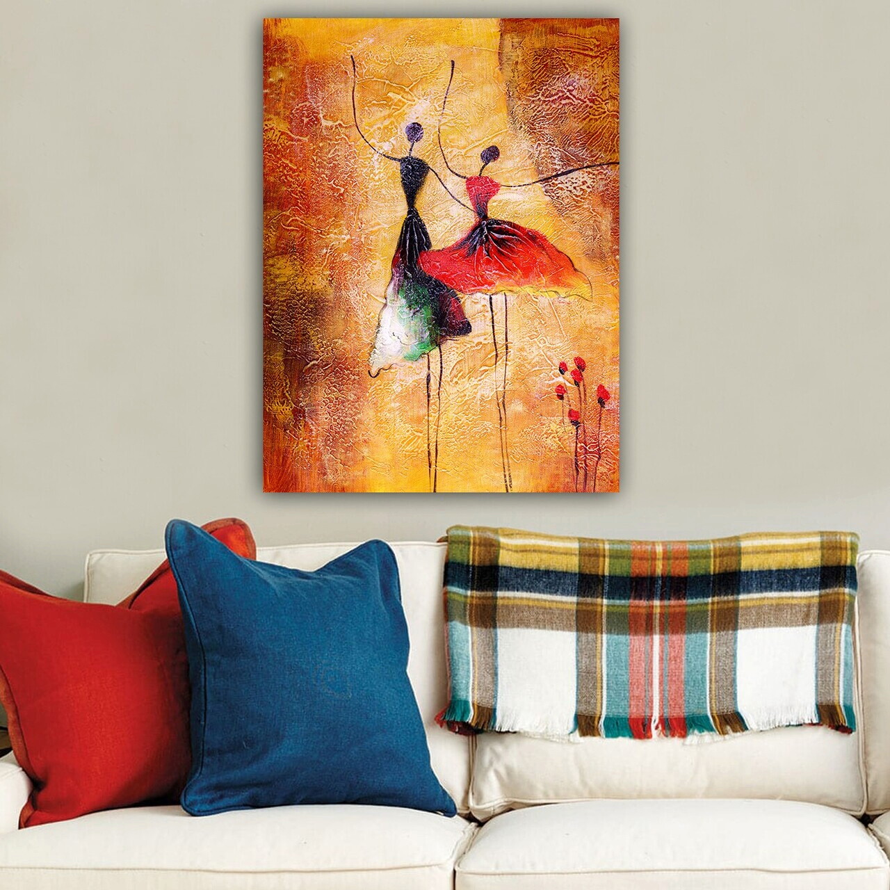 Tablou decorativ, 394574092_70100, Canvas, Rama din lemn (grosime 3 cm), Multicolor