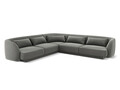 Coltar reversibil 5 locuri, Tulum, Cosmopolitan Design, 255x255x70 cm, catifea, gri deschis
