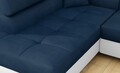 Coltar extensibil stanga 4 locuri, ELTAP, Anton, 272x203x85 cm, lemn/poliester, bleumarin/alb