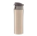 Cana termos cu buton de siguranta Glossy, Ambition, 420 ml, inox, auriu