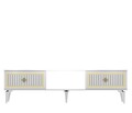 Comoda TV, Olivia, Nil, 150x44.6x29.6 cm, PAL, Alb/Auriu