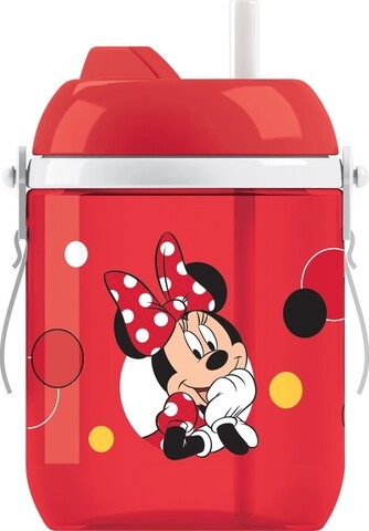 Recipient apa Minnie, Disney, 400 ml, plastic, rosu