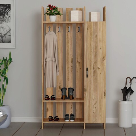Cuier de perete, coraline, pro, 93.3x180x33.5 cm, maro