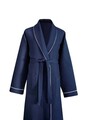 Halat de baie unisex, DC Home, Soho, 65% bumbac/35% poliester, Albastru inchis