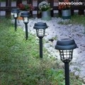 Lampa solara de gradina cu functie anti-tantarii 2 in 1, Garlam InnovaGoods, Ø9.5x34.5 cm