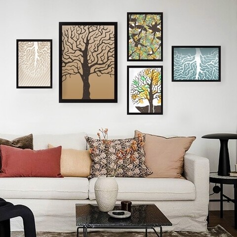 Set 5 tablouri decorative, SET_079, Lulu, 24×29 cm/34×44 cm, plastic 24x29