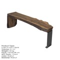 Comoda TV, Massive Design, Calla Small, 130 x 46 x 40 cm,  lemn de nuc, nuc