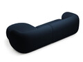 Coltar dreapta 3 locuri, Kate, Micadoni, 285x176x76 cm, catifea, albastru regal