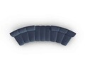 Canapea semirotunda 5 locuri, Lupine, Micadoni Home, BL, 367x118x70 cm, poliester chenille, albastru