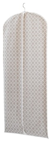 Husa pentru haine Madison, Compactor, 60×137 cm, alb/maro Compactor