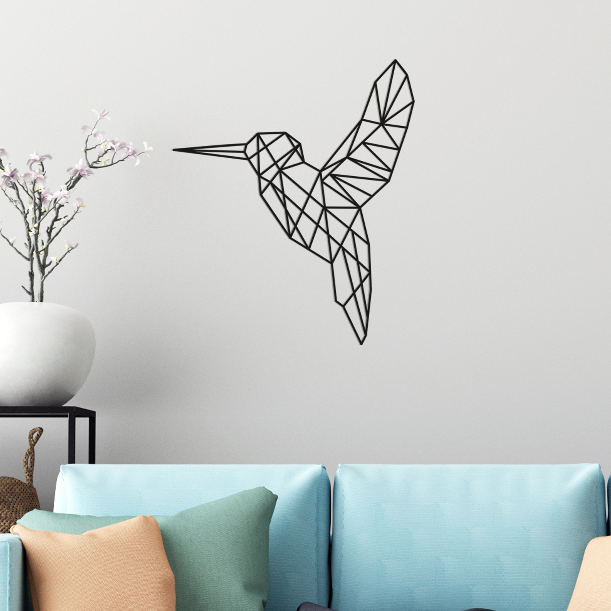 Decoratiune de perete, DEC-BL021, Dimensiune: 40 x 40 cm, Negru