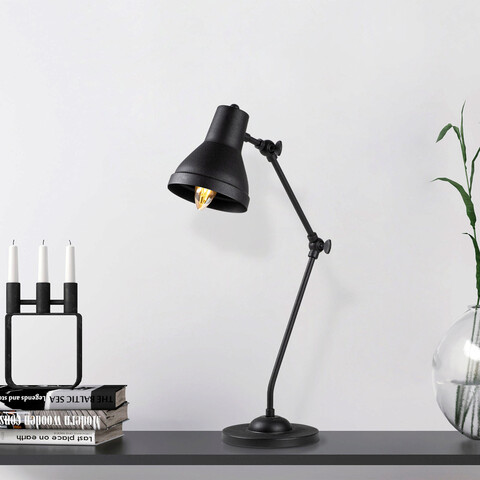Lampa de masa, Fulgor, 942FLG1807, Metal, Negru