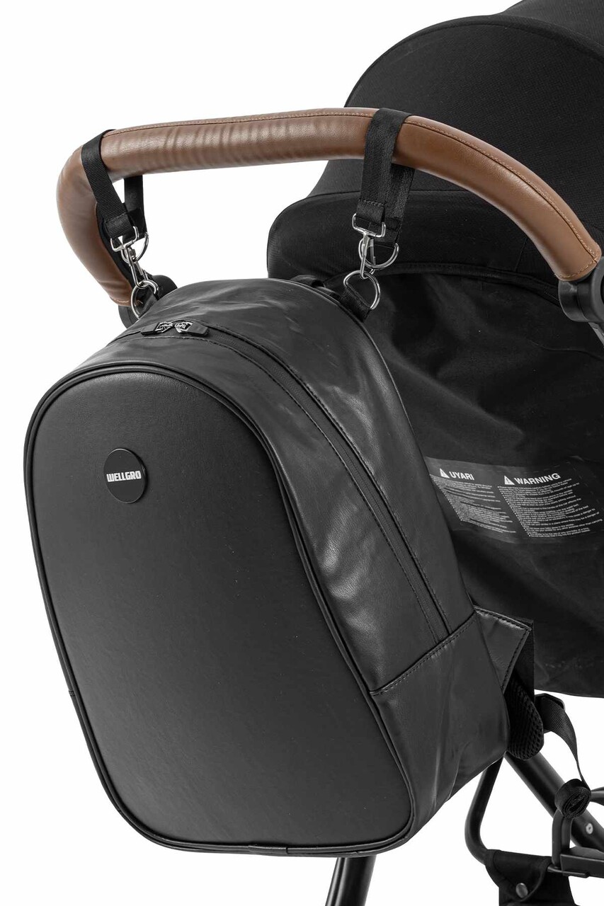 Ghiozdan multifunctional pentru mamici, Wallxpert, Novabag, Negru - imagine 4