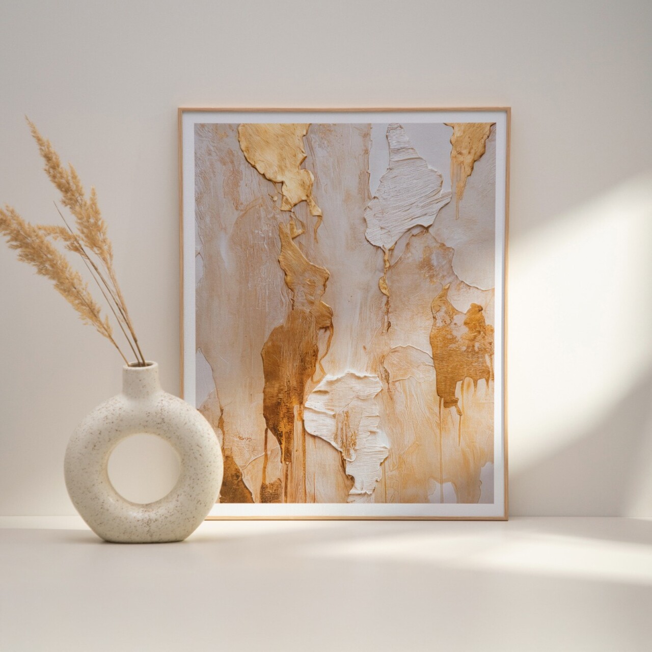 Tablou decorativ cu model abstract Zefir, Homla, 40x50 cm, lemn, multicolor