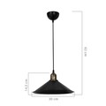 Lustra Antik Siyah, MDL.4156, Squid Lighting, 30x62 cm, 60W, antique/negru