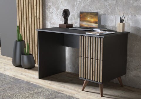 Birou, Cordelia, FRN-9014, Lemn / Negru / Pin Atlantic