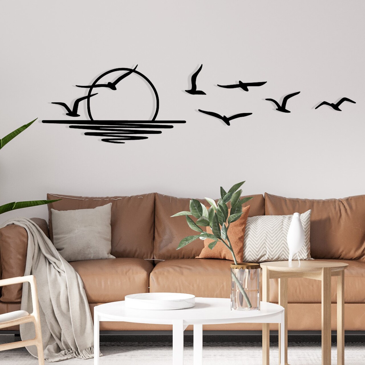 Decoratiune de perete, Spiaggia, Dimensiuni: 115 x 49 cm, Negru - view 2