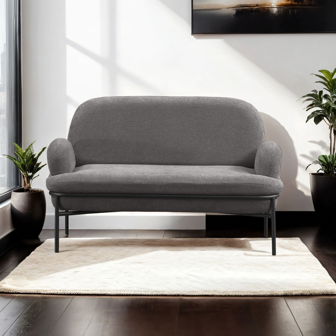 Canapea 2 locuri Atelier del Sofa 531ALN1302 Gri