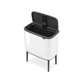 Cos de gunoi cu soft touch, Brabantia, Bo Touch, 36 L, 31.2x54x68 cm, otel, alb