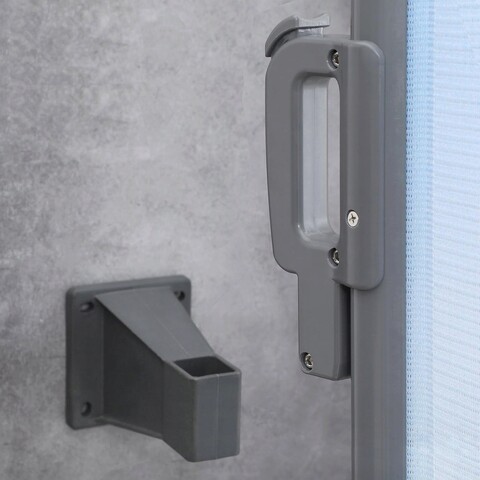 Suport de perete pentru paravan lateral Songmics, 13x8.2x9.2 cm, plastic PA66, gri