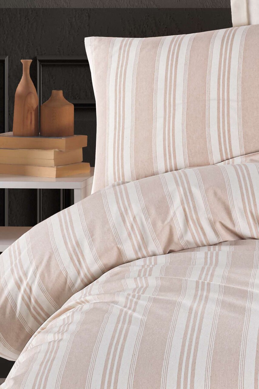Lenjerie de pat dubla, L'essentiel Maison, Soft Line, Bej - view 5