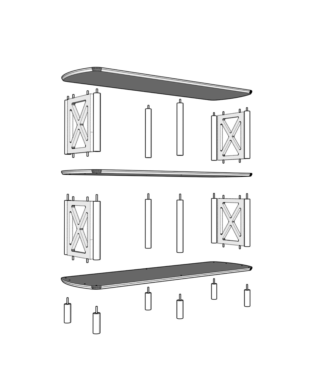 Corp biblioteca, Hanah Home, Fiore, 80x79x38 cm, Stejar - view 7