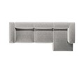 Coltar dreapta 4 locuri, Bergamo, Cosmopolitan Design, 344x152x70 cm, tesatura structurata, gri deschis