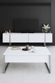 Set mobilier living, Bexley, Luxe, Alb / Argintiu