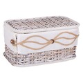 Set 2 cutii accesorii de cusut Antique, Creaciones Meng, 33 cm / 28 cm, ratan
