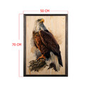 Tablou decorativ, Eagle XL, Lemn, Lemn, Multicolor