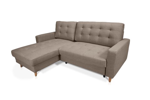 Coltar stanga extensibil, stockholm, 158x213x88 cm, lada de depozitare, gri