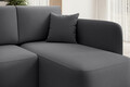 Coltar extensibil dreapta 3 locuri ELTAP, Hadson, 206x150x89 cm, lemn/poliester, gri inchis
