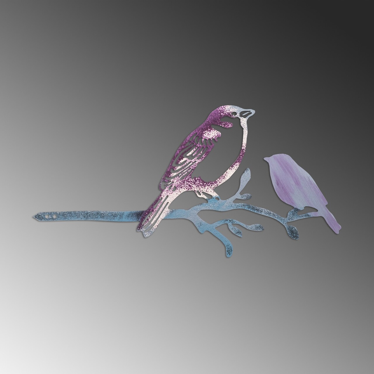 Obiect decorativ de grădină, Bird on the branch 22, 20x40 cm, Multicolor - imagine 5