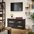 Bufet inferior Industrial, Vasagle, 100 x 35 x 55.5 cm, otel/PAL, maro rustic/negru